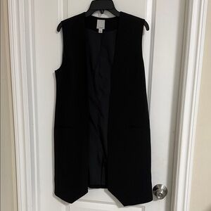 Halogen Black Sleeveless long Vest